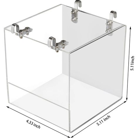 Bain d'oiseaux portable pour calopsittes avec crochets de suspension, adapté aux perruches de grande taille, pour une utilisation à domicile et pour organiser le toilettage quotidien.-AquaForge (1/4)