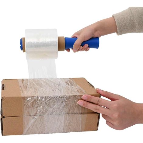 Stretchfolie mit Griff 10 Stk. Transparent 23 μm 50 cm x 150 m