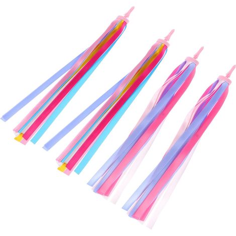 2paires Ruban pour Guidon de Vélo Guirlande Décorative Ruban à Pompons Décoration pour Guidon de Vélo pour Garçon Fille ou Trottinette (1/5)
