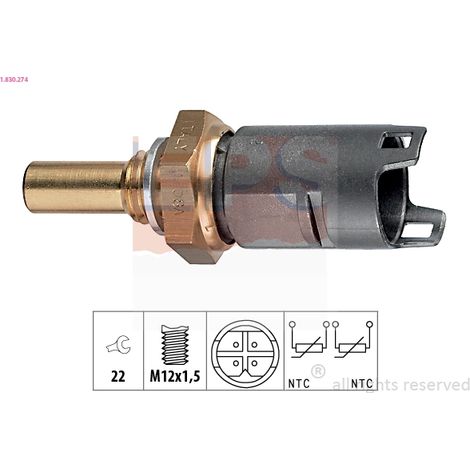 Sonde, température du liquide de refroidissement EPS 1.830.274 BMW 1703993
