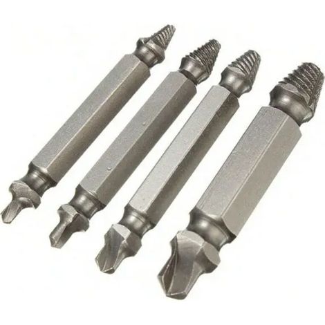 4PCS 1 2 3 Outil Plot 4 Double Faces Endommagés Extracteur à Vis de Déménageur (1/5)