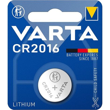 Pile bouton au lithium Varta CR2016 3V sous blister