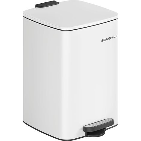 Poubelle de Cuisine, Poubelle 20 L, Poubelle à Pédale en Acier, avec Seau Intérieur, Fermeture Douce et Maintien en Ouverture, Blanc Nuage LTB592W02 (1/5)