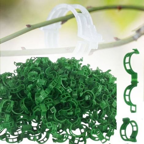 300 Plastic Plant Clips for Garden Support, Tomato and Vine Stakes.