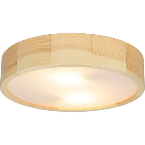 Deckenlampe rund 37 cm Holz Flur Wohnzimmer