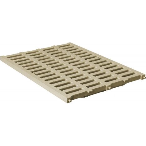 Grille renforcée 53,00 KN - PVC anti-choc - sable - 400 x 500 mm - First Plast