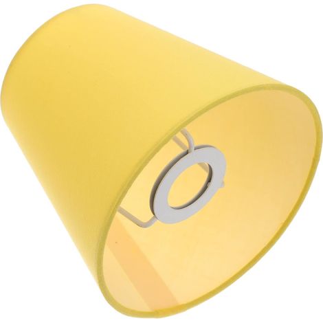 Abat-jour tissu E14 jaune pour lustre table sol chevet maison hôtel