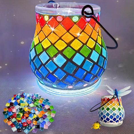 Lanterne En Verre - Kit Créatif Pour Enfants - DIY Décoration Intérieure - Dimensions 9,6 x 9,6 cm - 1 Pièce (1/5)