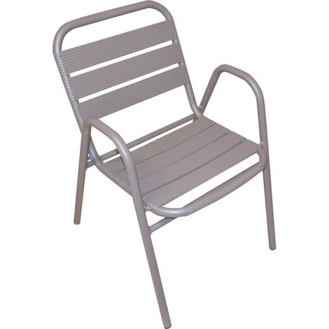Sedia da Giardino in Alluminio Vorghini Calipso Tortora