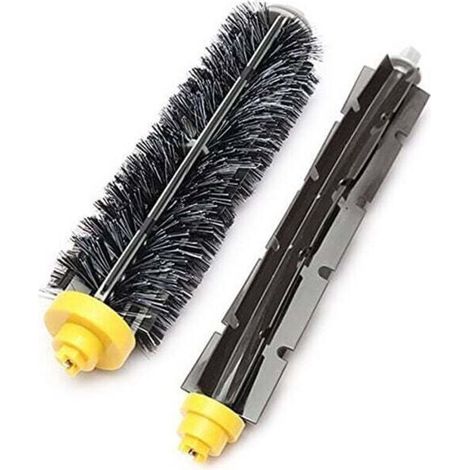 Lote de 2 rouleaux principaux, cepillo central para iRobot, para Roomba serie 600 y 700. Broche para iRobot, para Roomba multifunción en poils et silicona - Crezuo