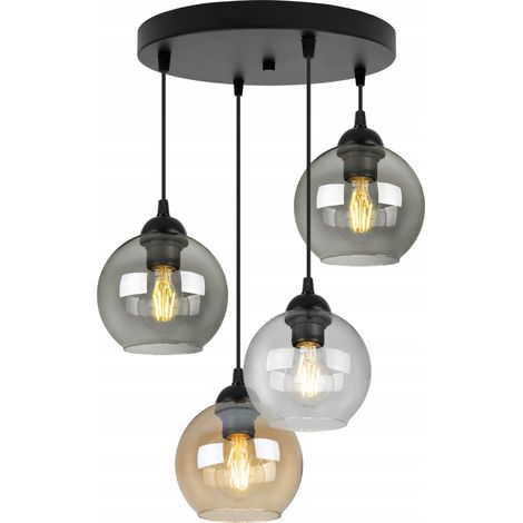LAMPE SUSPENDU MODERNE BOULE DE VERRE CHOIX DE COULEUR