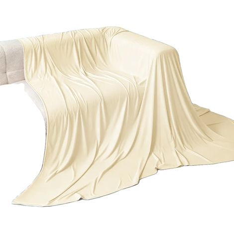 Manta refrescante, diseño reversible, tejido ligero, 59,06 x 78,74 pulgadas, AMARILLO-a (1/2)