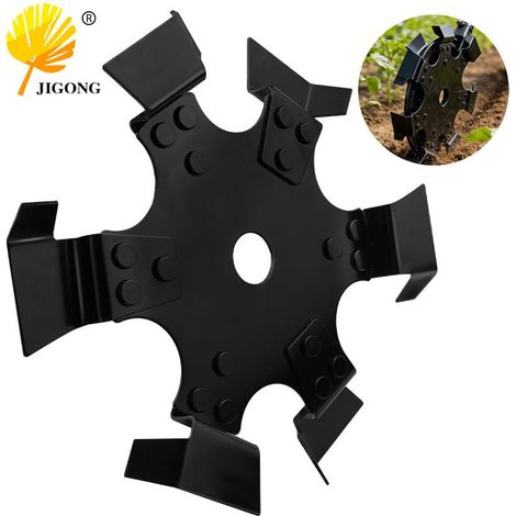 Roue de désherbage multifonction, petite tondeuse à gazon, roue de creusement de fossés, roue de décompactage, micro-motoculteur de jardin, petite roue de travail du sol et de décompactage (1/5)