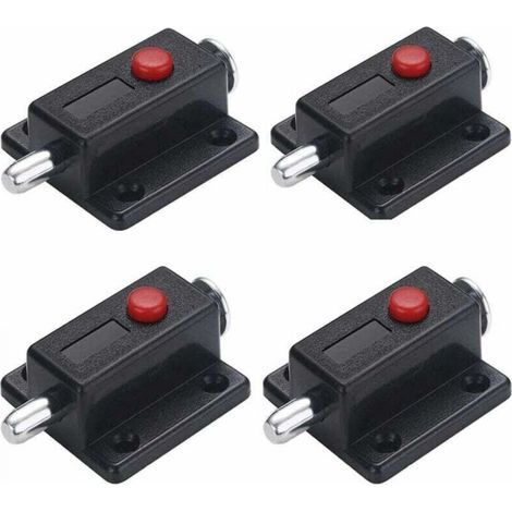 Lot de 4 poignées de porte automatiques à ressort pour armoire, tiroir, meuble (1/4)