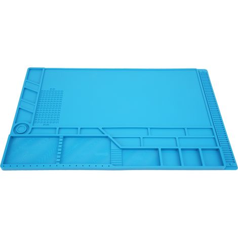 Tapis de réparation S-180 résistant à la chaleur, coussin isolant antidérapant pour pistolet à air chaud et fer à souder, protection anti-brûlure pour plateforme de téléphone, paillasson silicone haut (1/5)