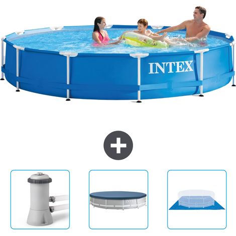 Intex Piscine Tubulaire Ronde - 366x76 cm - 4-pièces SCB76