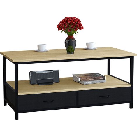 Mesa de centro de madera de metal Sofatic Flonila 45x100x50 - VCM