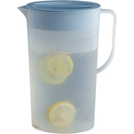 Pichet en plastique robuste et incassable avec couvercle, sans BPA (1/4)