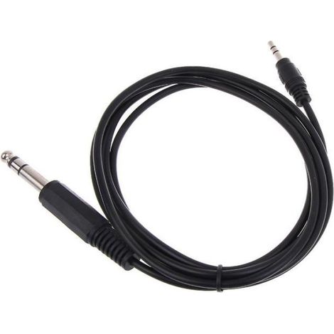Câble auxiliaire de 1,8 m avec connexion 1/4" vers 1/8" pour égaliseur d'amplificateur de puissance. (1/5)