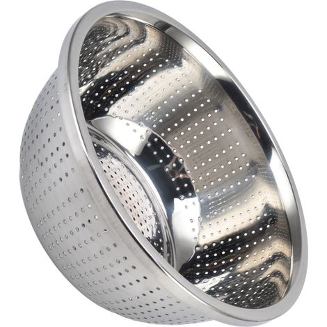 Rostfreier Gemüsekorb aus Edelstahl, multifunktionales Küchensieb, 28 cm, Silber (1/5)