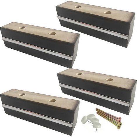 Pieds de meubles en bois massif, accessoires pour pieds de canapé en bois de 5 cm, pieds de support pour armoires, pieds de table basse (rouges), noirs et argentés. (1/5)