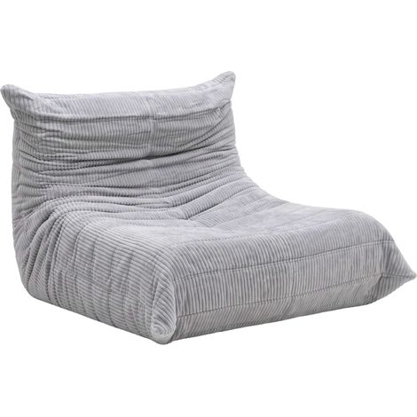 Puff Salón, Sillón Puff Cloud con Relleno Incluido para Adulto Gris claro (1/5)