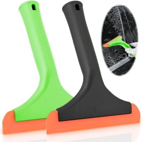Raspador de silicona para secar coches, limpiacristales, con orificios para colgar, para espejos de ducha, ventanas, cristales y parabrisas (1/4)