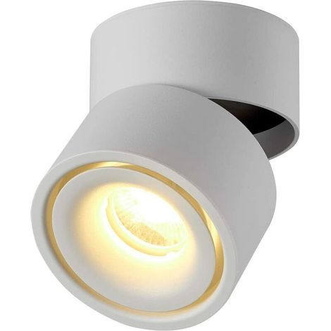 7w LED Spots de plafond Plafonnier, Aangle du corps de lampe réglable,Spots lampe,Spots de plafond,Applique de Plafond, spots plafond orientables,éclairage plafond LED,10x10x10cm (blanc-3000K lumière (1/5)