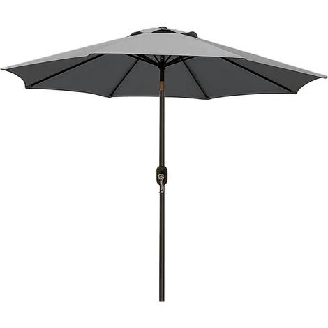 Ombrellone 3x3 M Decentrato Retrattile Braccio Rotabile 360° Chiusura Manovella Base A Croce Giardino Esterno Piscina Bar In Acciaio Inossidabile Telo 180 g/m2 Impermeabile Anti UV (Bianco) - Misura: (1/4)