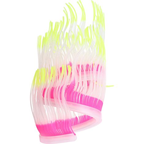Künstliche Silikon-Seeanemone für Aquarien, Unterwasserlandschaftsdekoration mit Pflanzen und Korallen, 50 cm, Gelb (1/5)