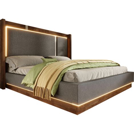 Letto a castello per bambini con tetto a casetta, scaletta-armadio con vani, ripiani e spazio notte 90x200 sopra e 140x200 sotto, bianco e legno, CHICFURN (1/5)