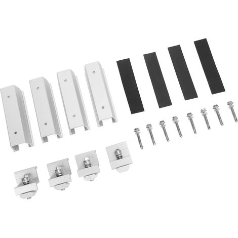 Set mit 4 Montagehalterungen für Solarmodule aus Aluminiumlegierung, einfach zu montieren, für Metalldächer. (1/5)