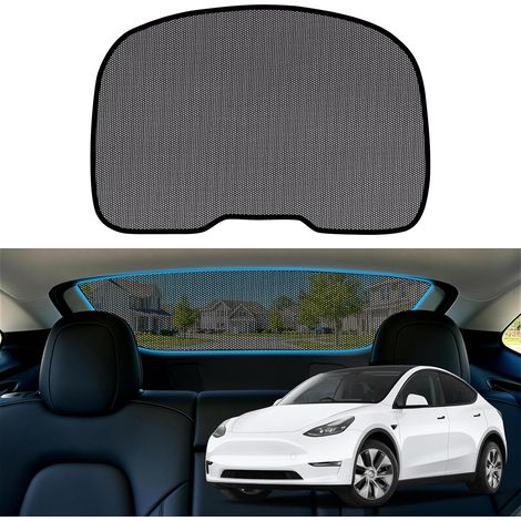 JSSEVN-Parasol trasero para Tesla Model Y, protección solar, anti-UV, apto para niños, plegable. (1/4)