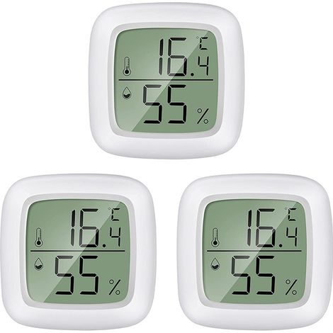Mini thermomètre-hygromètre numérique LCD pour une utilisation intérieure, convient aux chambres de bébé, aux chambres de personnes âgées, aux bureaux, aux caves à vin, etc. (1/5)