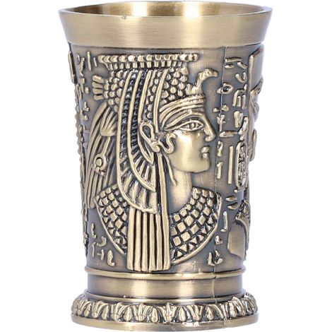 Verre à vin égyptien vintage, motif sculpté innovant, idéal pour la maison, le bureau ou un bar. Collection (1/5)