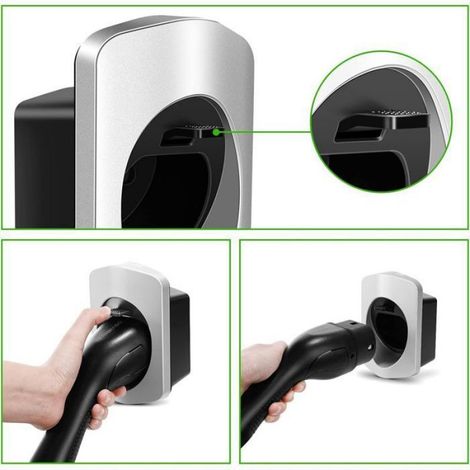 Support Mural Câble Type 2 - Résistant Aux Intempéries - Pour Station De Charge Ev - Installation Rapide Par Vis - 1 Pièce (1/5)