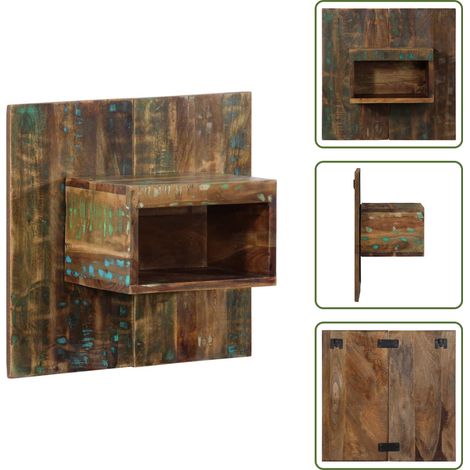 vidaXL Nachttisch Mehrfarbig 50x27x50 cm Altholz Massiv