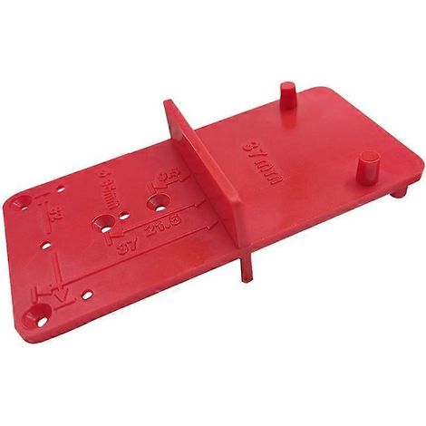 Gabarit de perçage pour charnières de meubles avec tourillons de 26/35 mm, scie cloche pour bois et perceuse. (1/5)