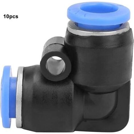 10Pcs Plastique éGal Raccord Coudé Elliptique Rapide Connecteurs Pneumatiques Tuyau Flexible D'Air Tuyau Raccord(PV-8 (8mm)) (1/5)