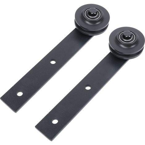 Set mit 2 Gleitrollen aus Kohlenstoffstahl für Scheunentorschienen, US-Landwirtschaftszubehör, 27,5 cm (1/5)
