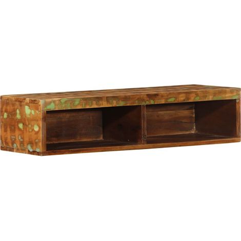 Meuble TV mural Meuble de rangement - 80x30x19 cm bois massif de récupération fr2649 - Maison La Vie