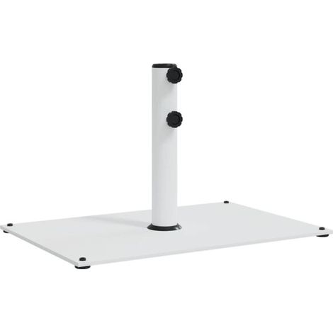 Une base de parasol rectangulaire adaptée aux tiges de parasol de diamètres 32/38/48 mm, pesant 15 kg. (1/5)