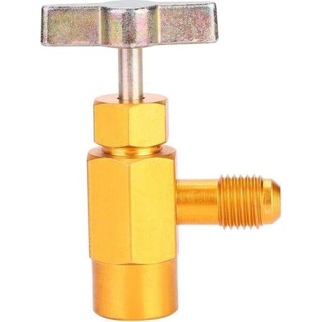 1/4"adaptateur de filetage SAE R-134a R-134 AC robinet de réfrigérant peut distributeur outil de valve 1/2" filetage Acme (1/4)