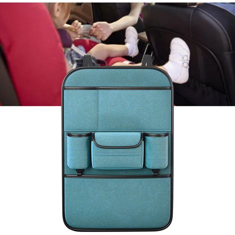 Aufbewahrungstasche für Autositzlehnen, großes Fassungsvermögen, multifunktionaler Hängeorganizer für Schreibtisch und Kindersitz, Cyan (1/5)