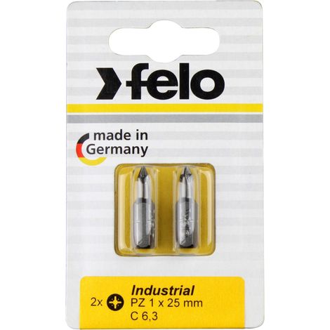 Felo 2102036 - Blíster 2 puntas Felo Industry C6,3 PZ2x25 mm. - herramienta profesional duradera, calidad garantizada, envío en 24h
