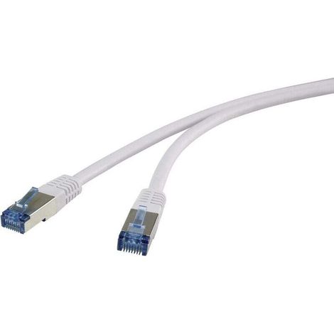Câble réseau RJ45 Cat 6a S/FTP gris très flexible, 3 m, contacts dorés – 1 pièce (1/4)
