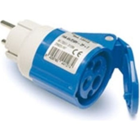 Adaptador clavija elec 2p+ttl base 2p+t pol/abs az famat