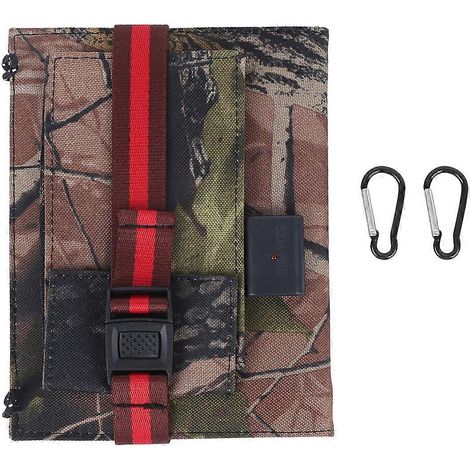 Chargeur Solaire Portable 5W 5V Pliable Sac à Dos pour Appareils 5V, Panneau Extérieur Camouflage, Recharge Énergie (1/5)