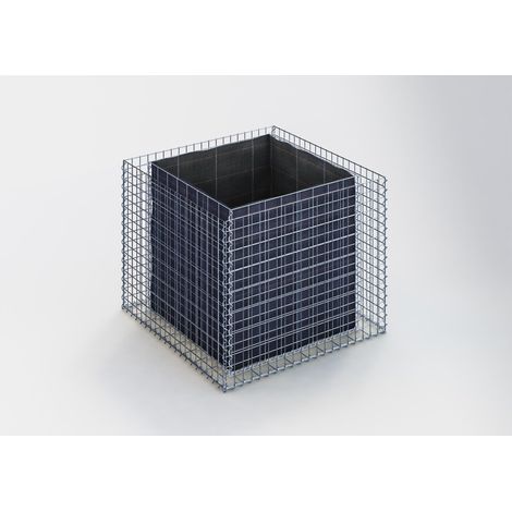 Gabiondeco - Jardinière Gabion. 100 cm x 80 cm x 100 cm (L x H x P). taille des mailles 5 x 5 cm. Épaisseur des parois 10 cm - Made in Germany (1/5)