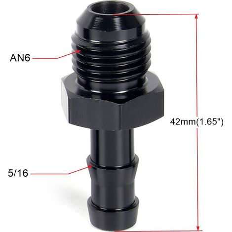 Automotive modification aluminum alloy connector oil pipe adapter pagoda inverted connector connector - AN6-5/16-10 (1/4)